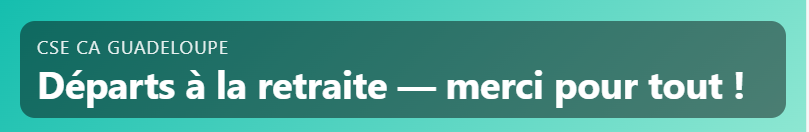Départ à la retraite